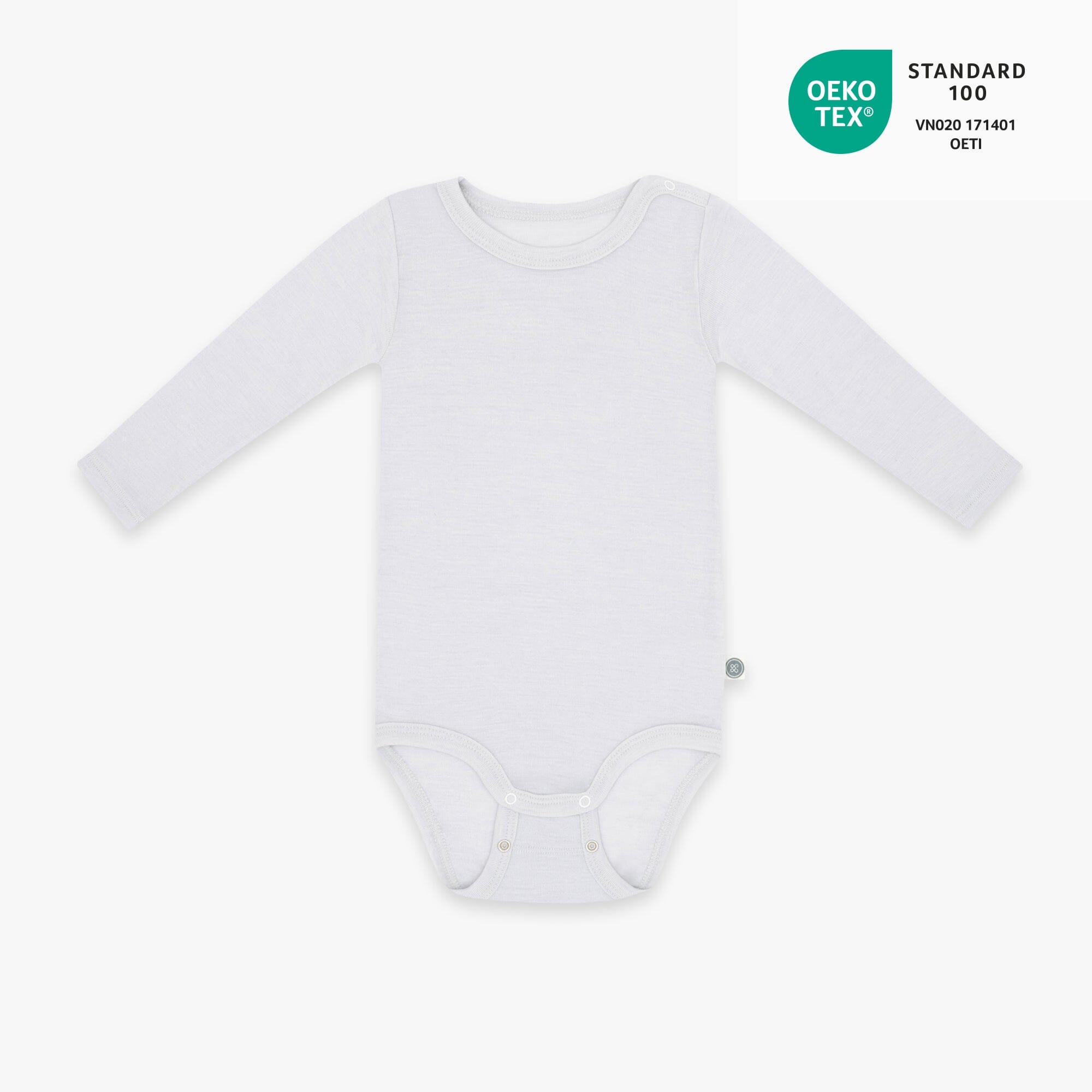 Merinowollen romper met lange mouwen | Essential Grijs