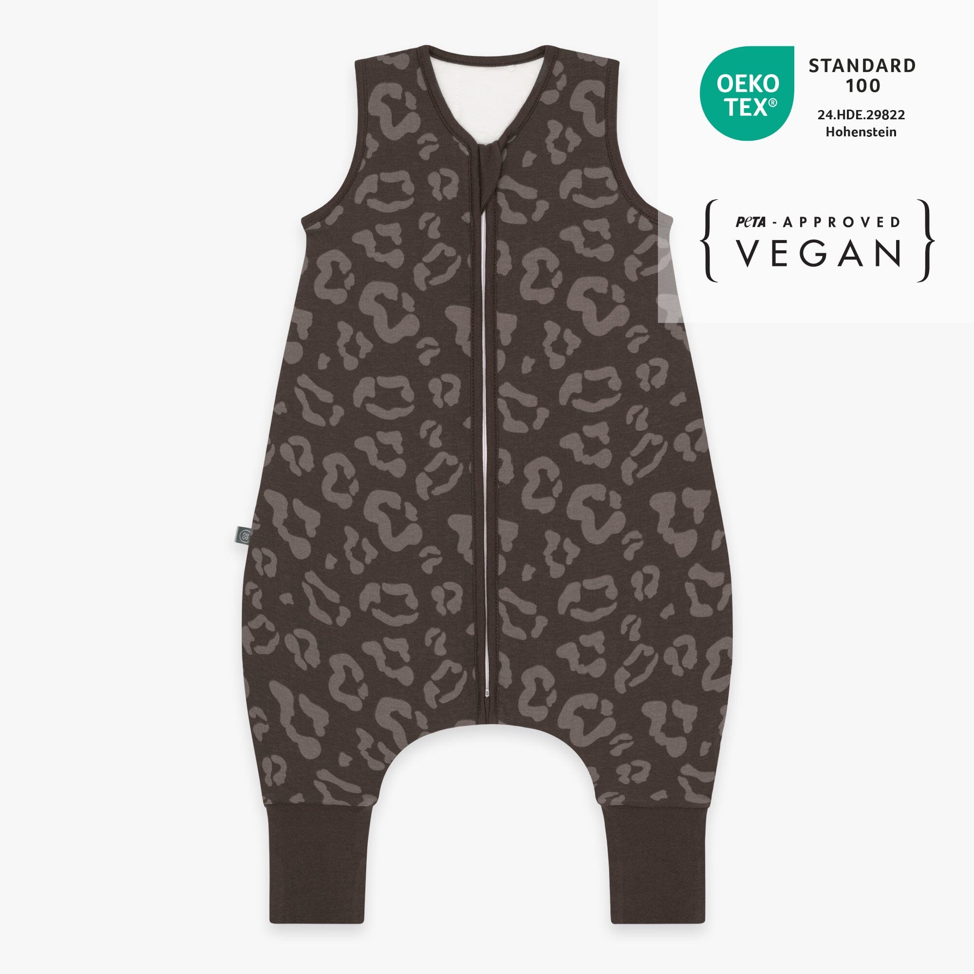 Slaapzak met voetjes 2.5 TOG | Luipaard Chocolade