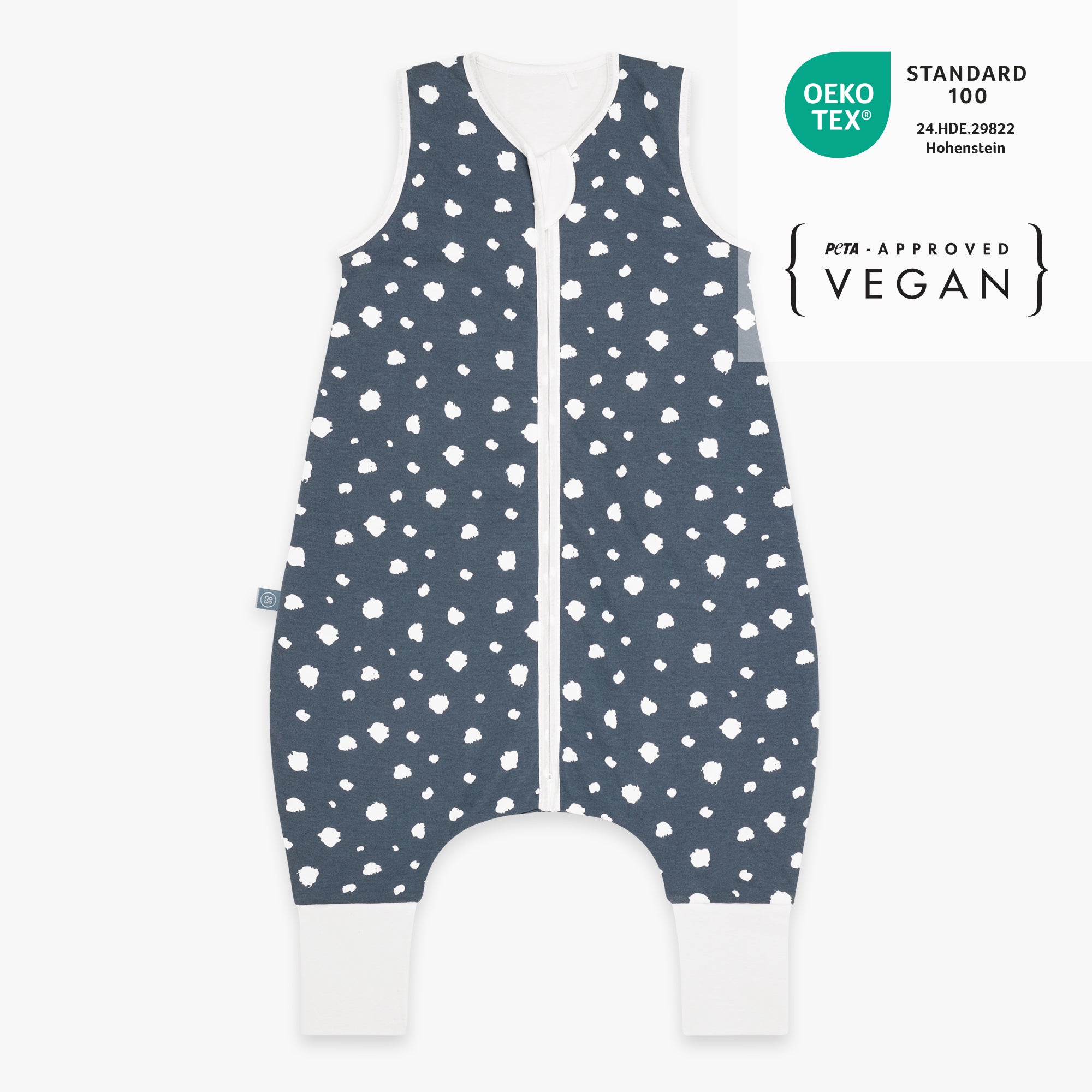 Slaapzak met voetjes 2.5 TOG | Stippen Blauw