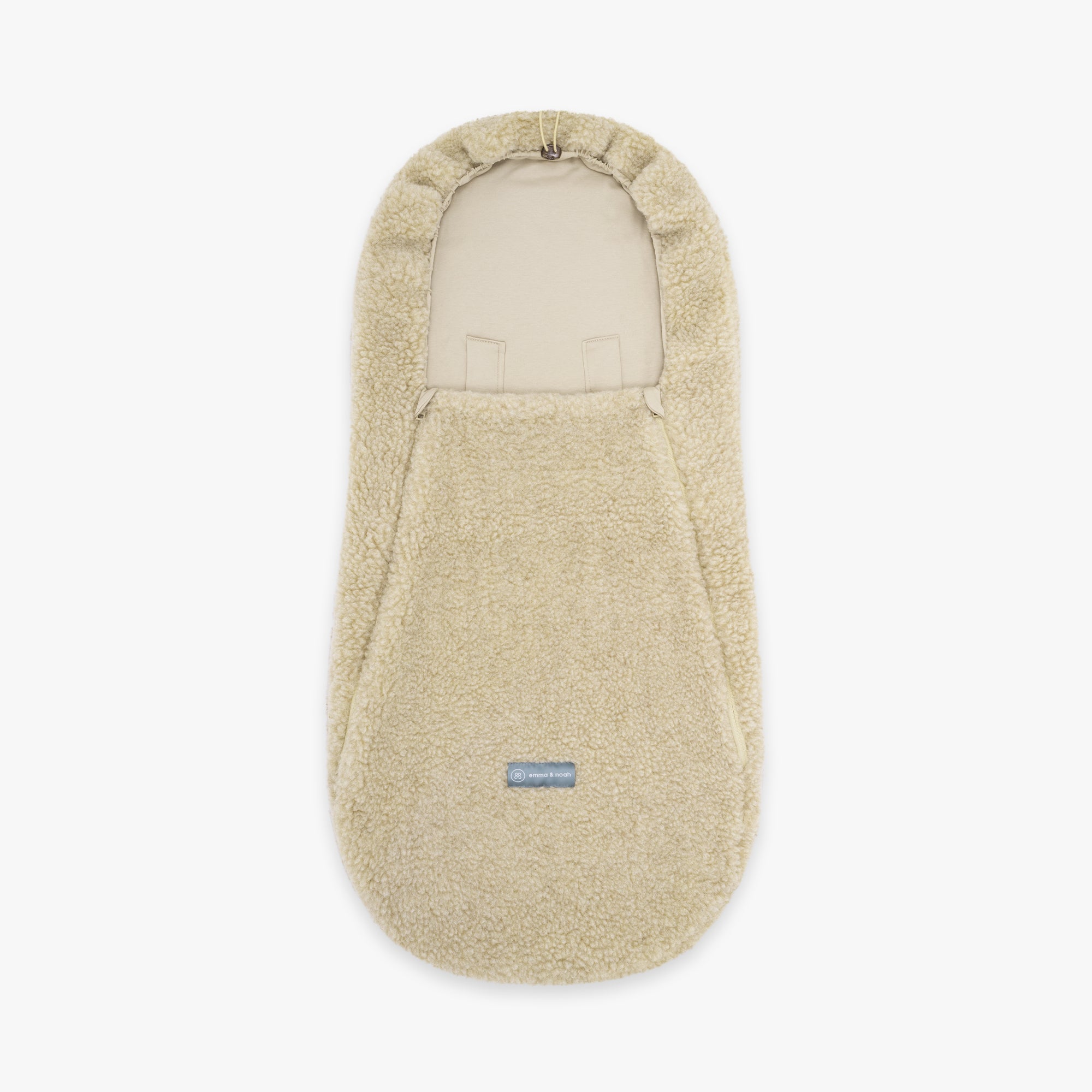 Merinowollen teddy voetenzak | Essential Beige
