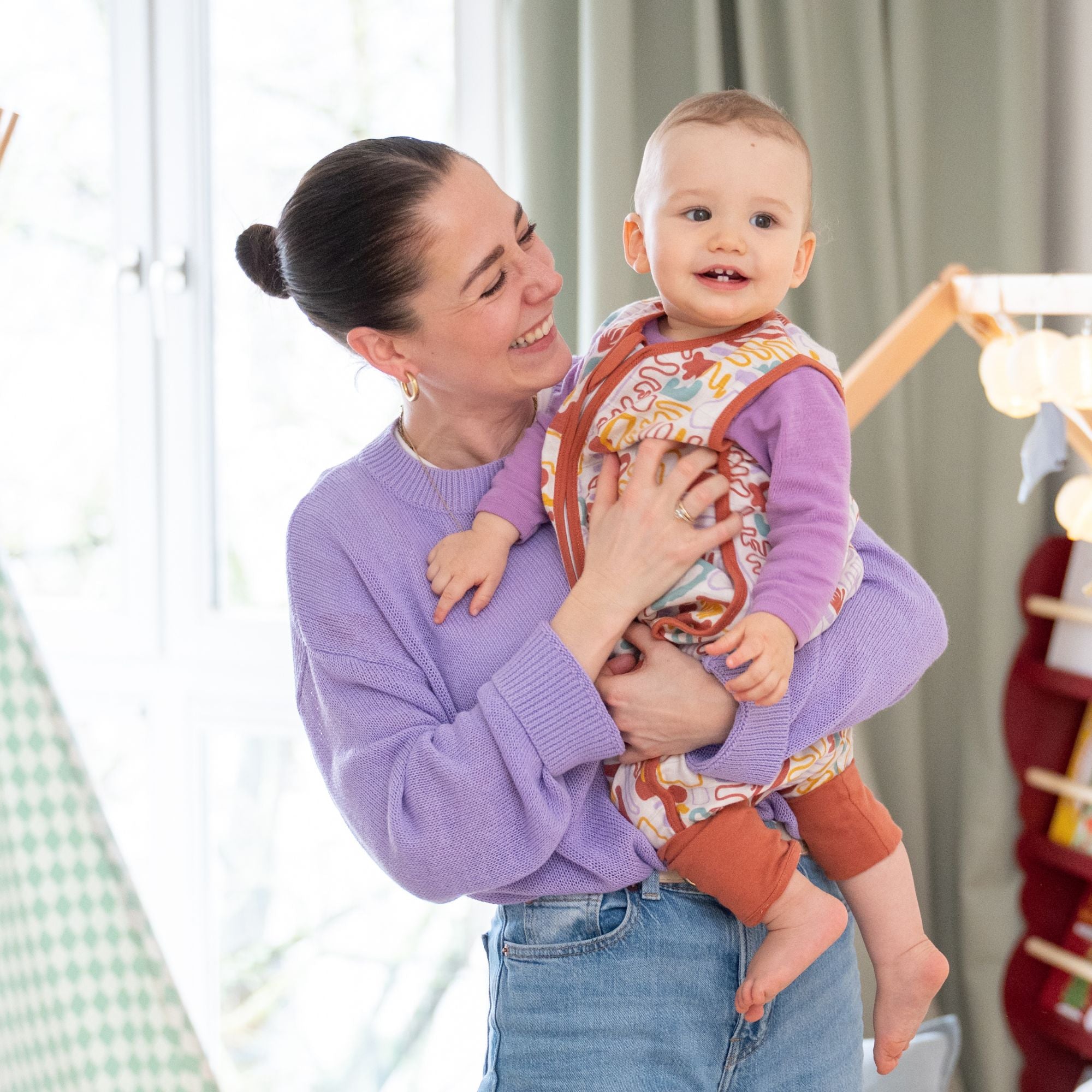 Mousseline slaapzak met voetjes 0.5 TOG | Bonte Vormen