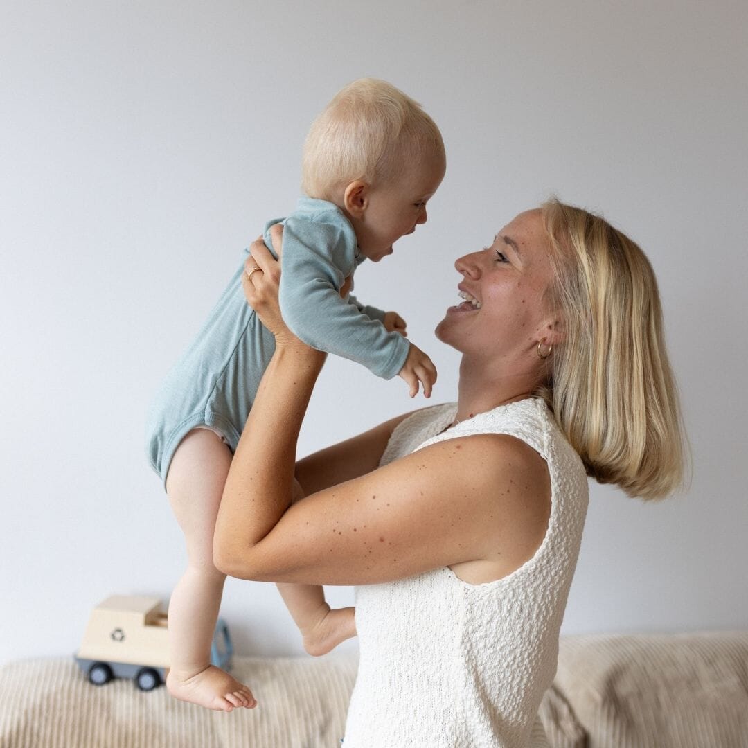 Merinowollen romper met lange mouwen | Essential Mint