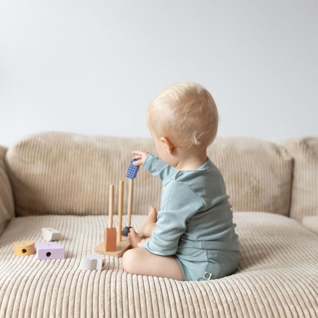Merinowollen romper met lange mouwen | Essential Mint