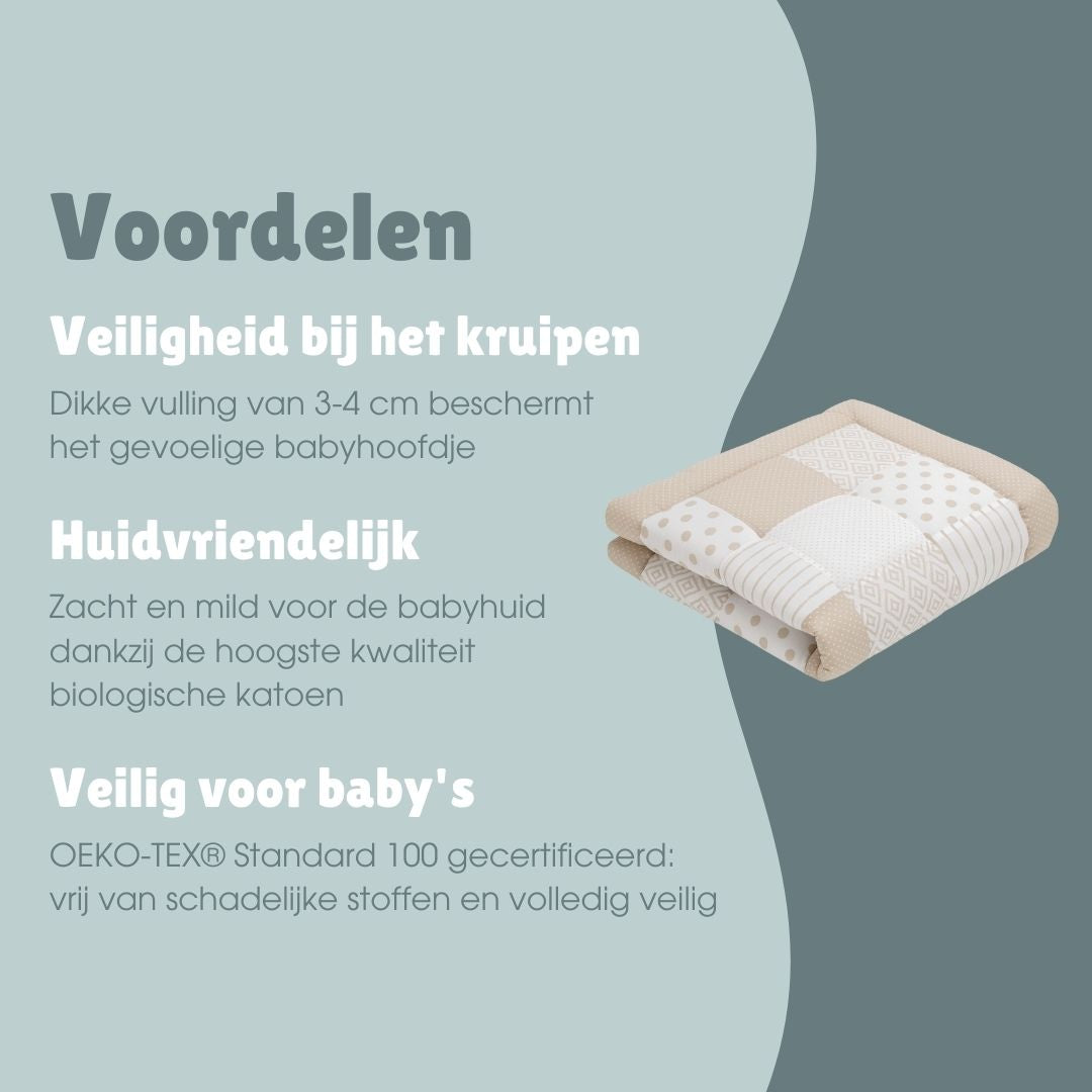 Patchwork speelkleed | Essential Beige