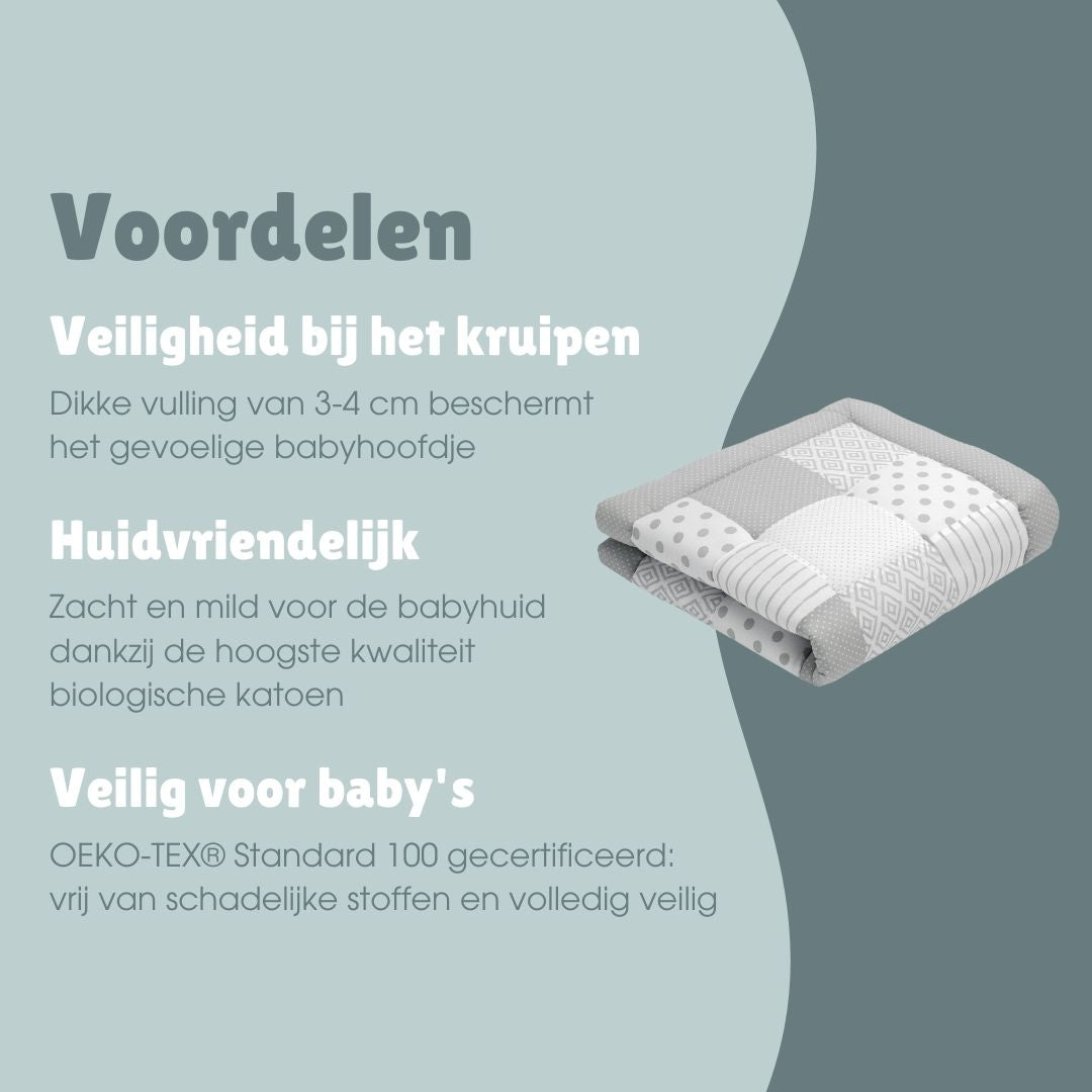 Patchwork speelkleed | Essential Grijs