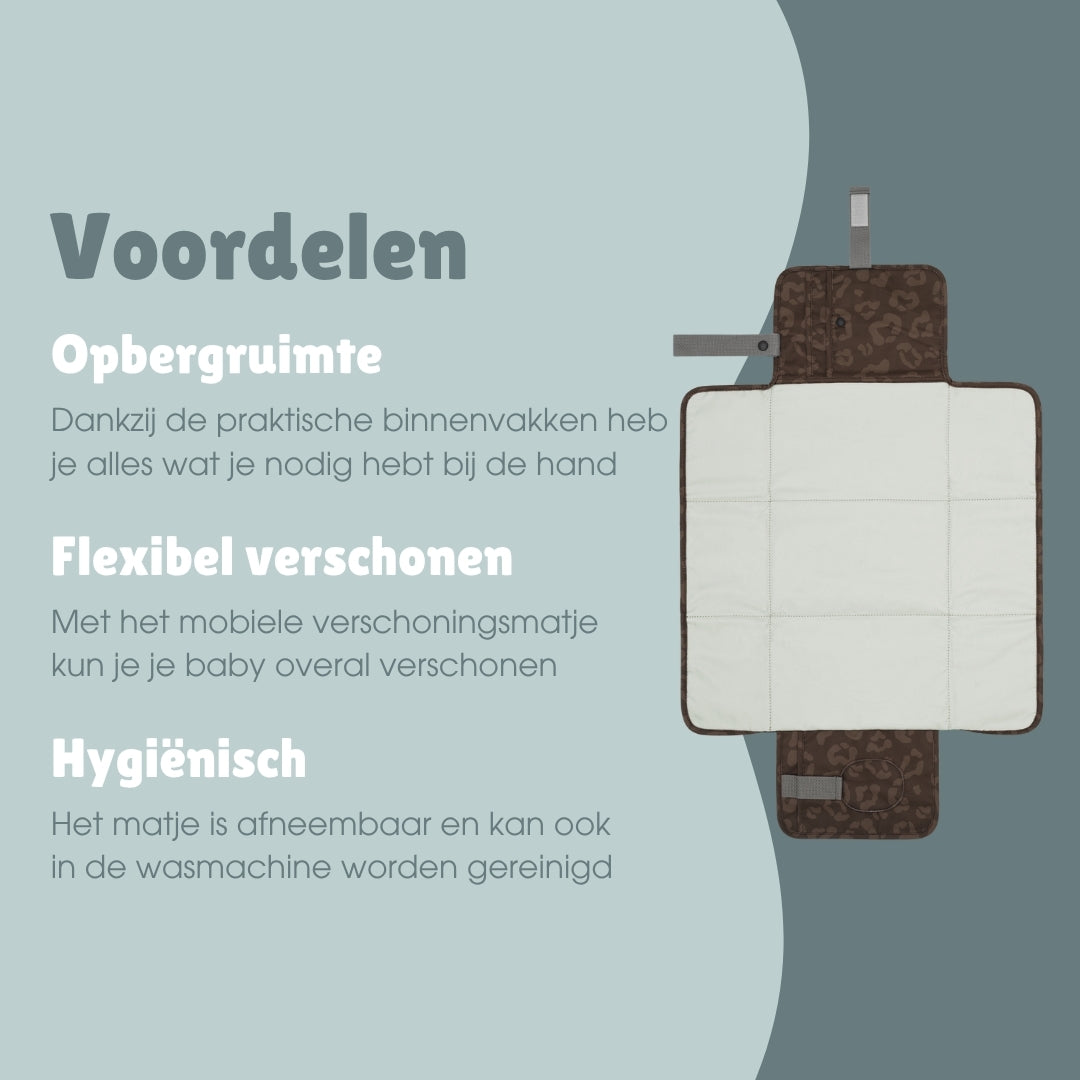 Verschoonmatje | Luipaard Chocolade
