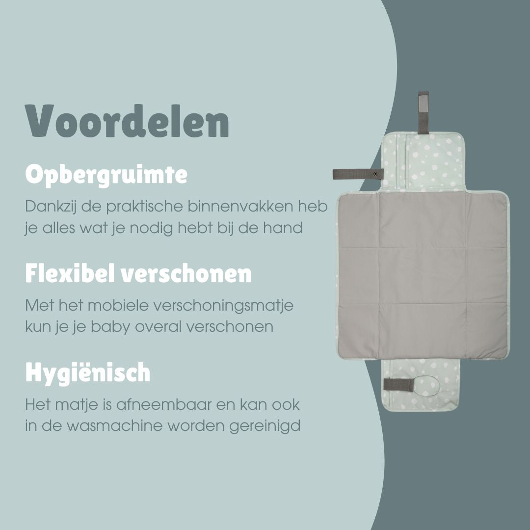 Verschoonmatje | Stippen Mint