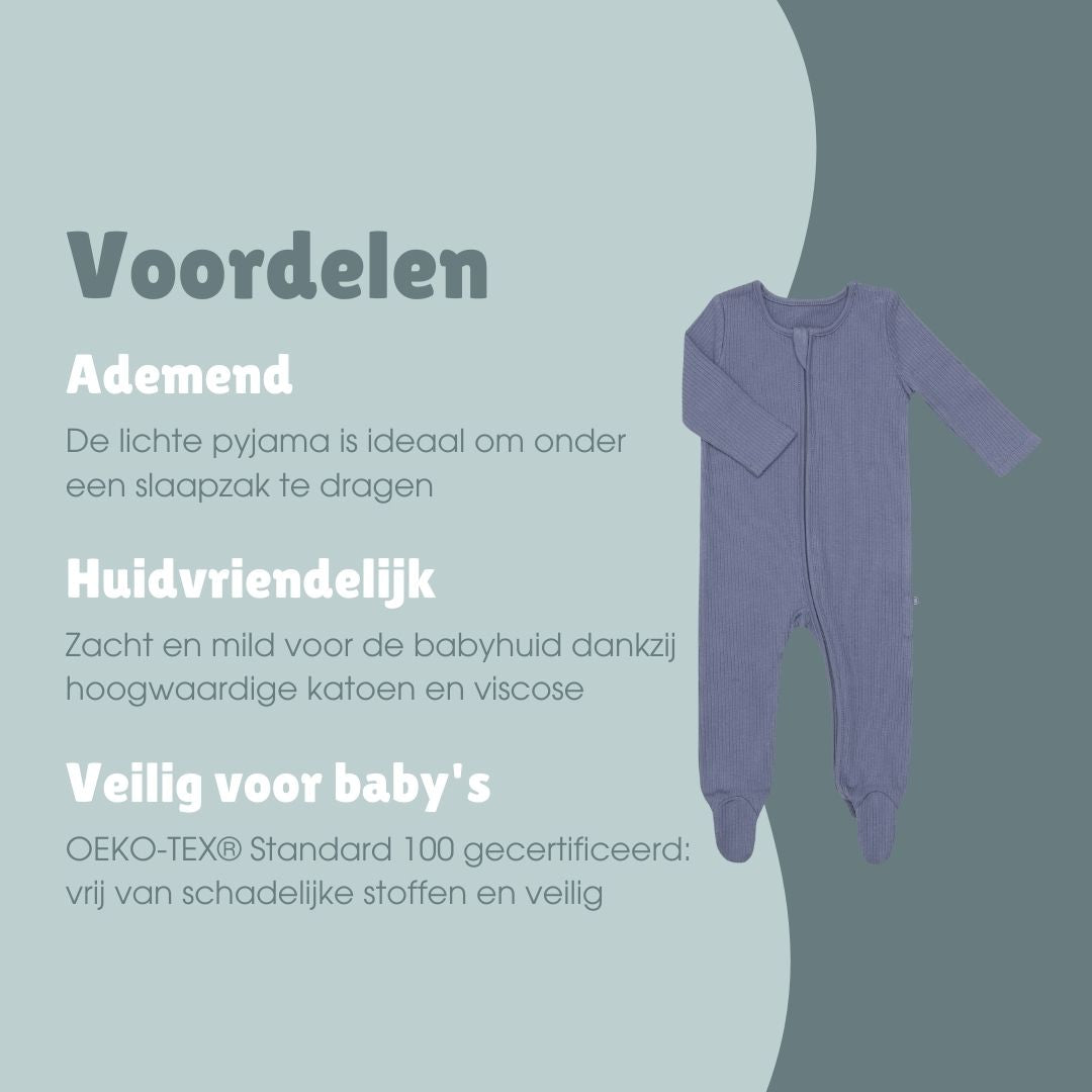 Pyjama met voetjes | Essential Blauw