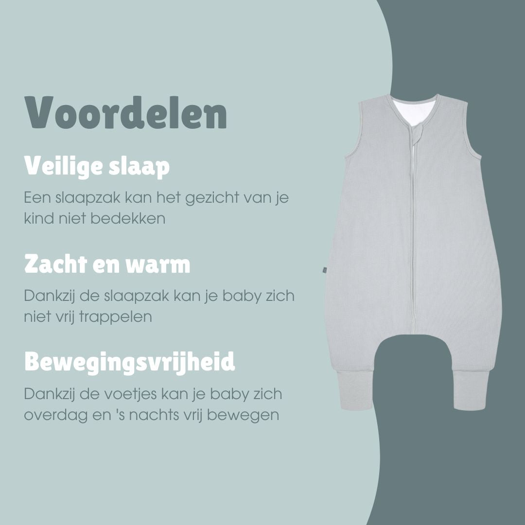Slaapzak met voetjes 1.0 TOG | Essential Grijs