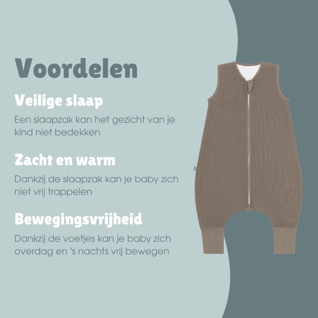 Slaapzak met voetjes 1.0 TOG | Essential Taupe