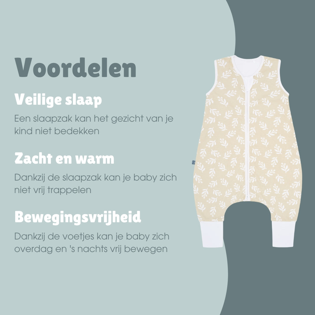 Slaapzak met voetjes 1.0 TOG | Floral Sand