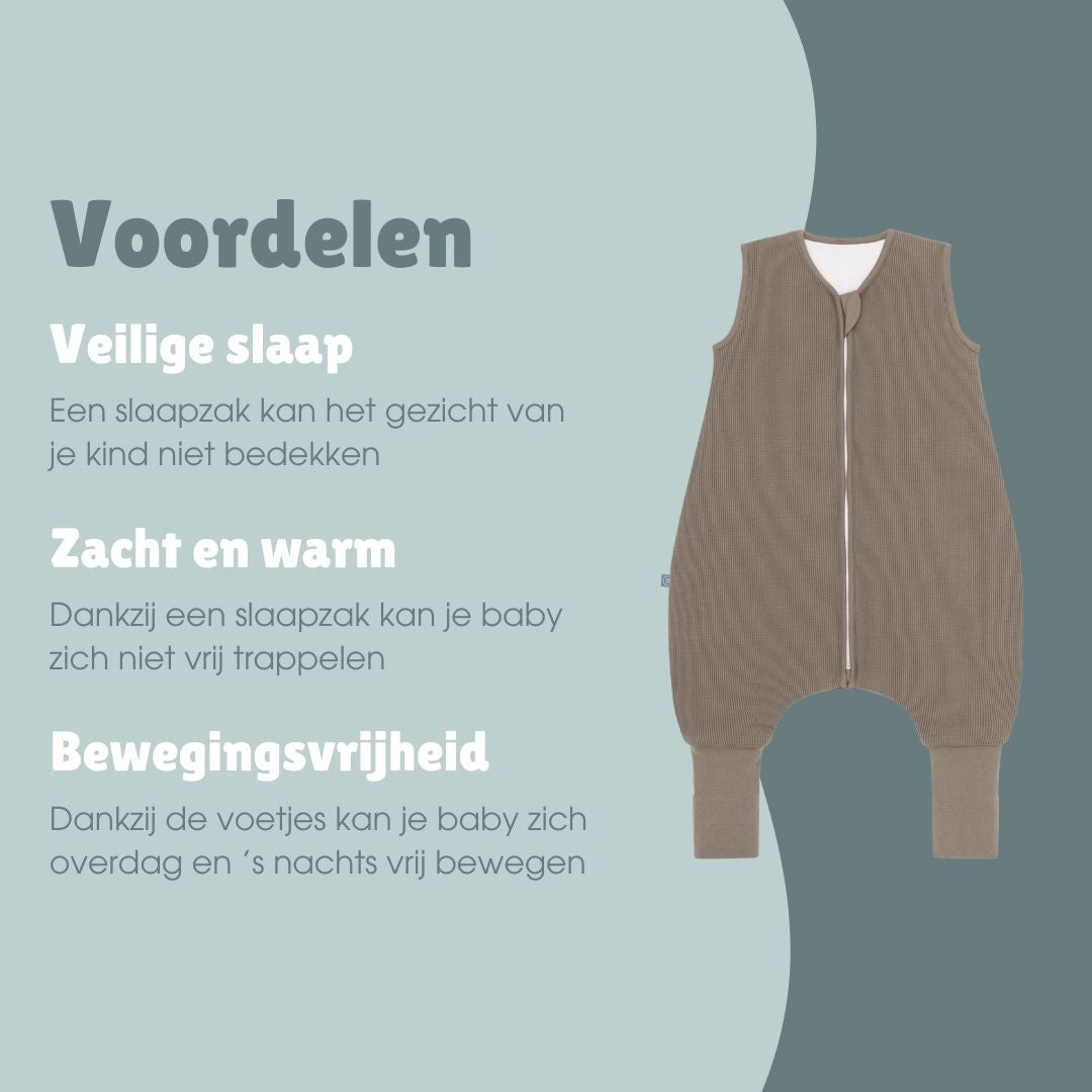 Slaapzak met omslagvoet 2.5 TOG | Essential Taupe