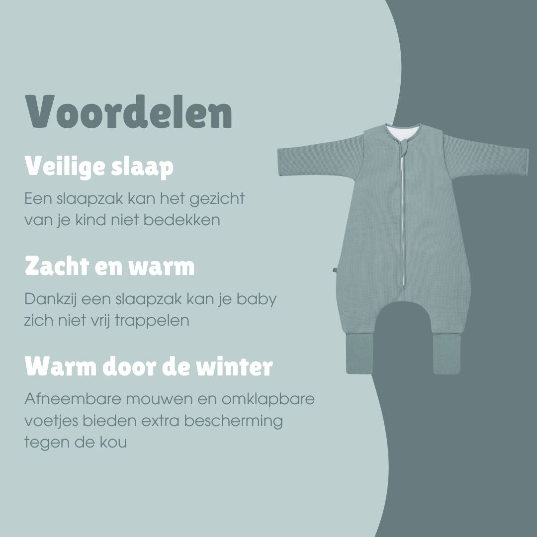 Slaapzak met voetjes en mouwen 3.5 TOG | Essential Mint