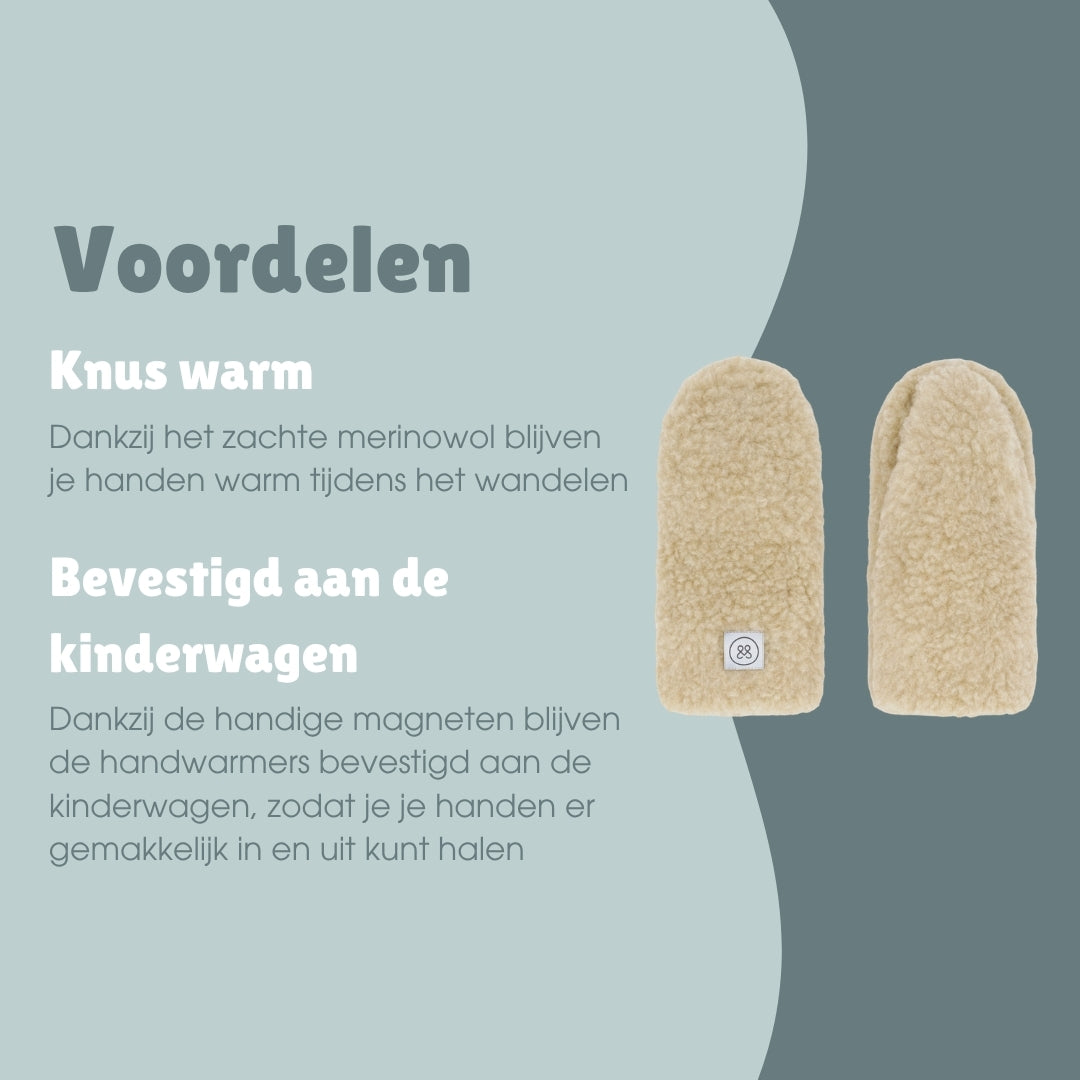 Merino kinderwagen handschoenen | Essential Beige