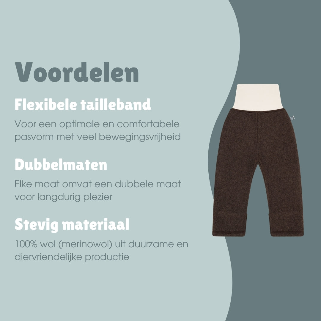 Wollen broek | Essential Chocolade
