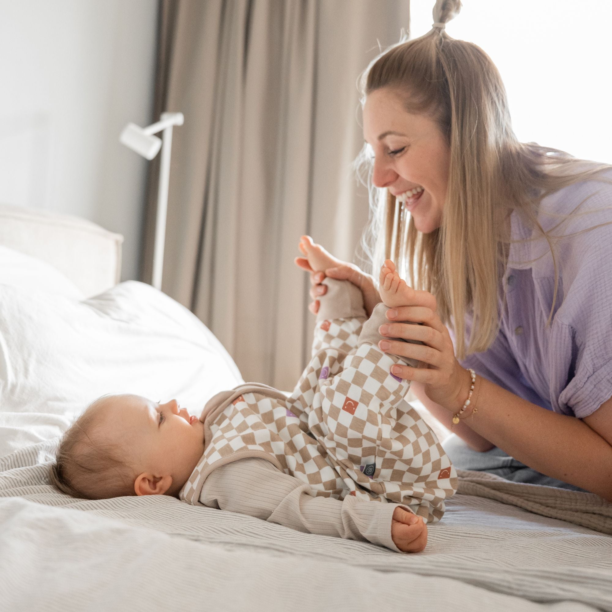 Slaapzak met voetjes 1.0 TOG | Check Smile