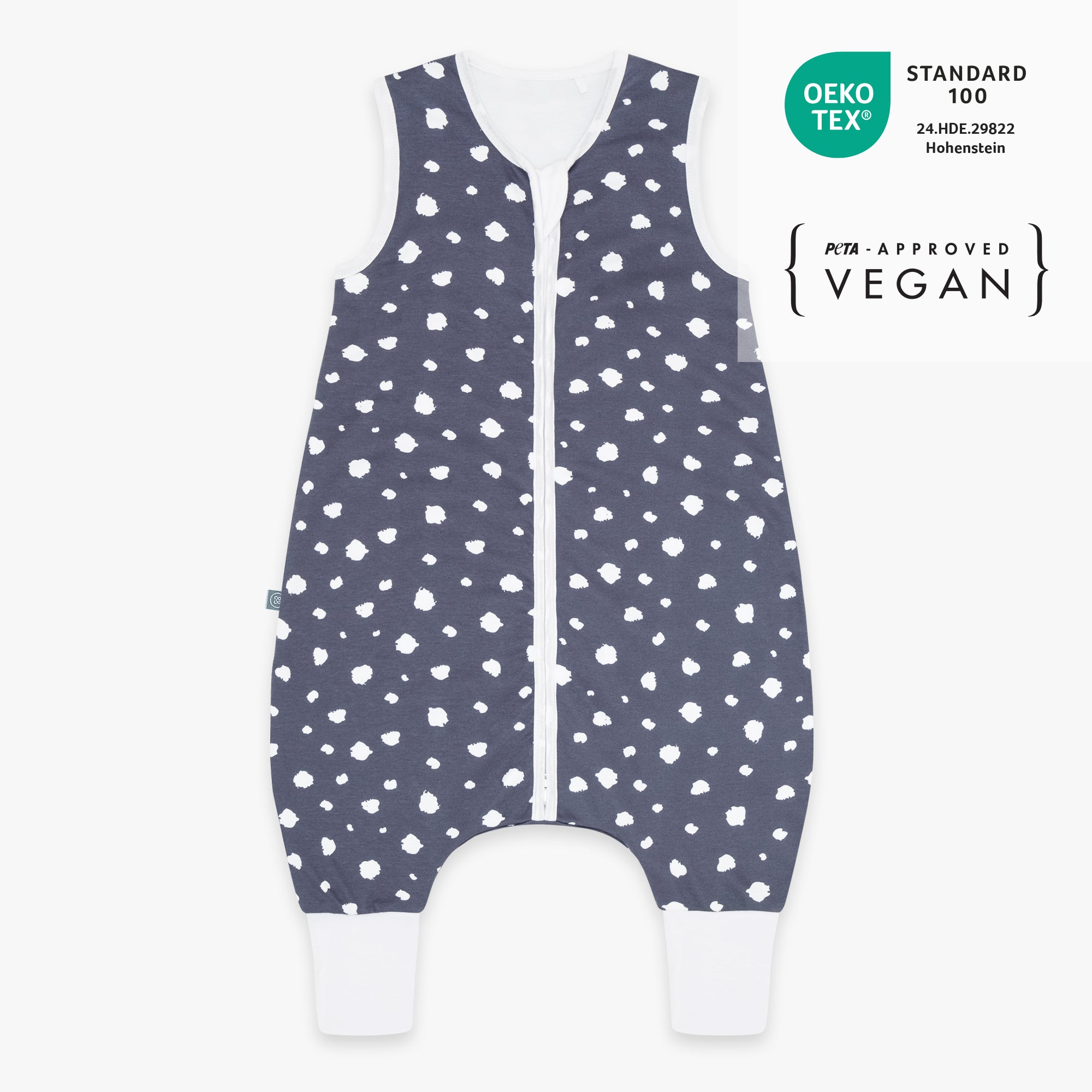 Slaapzak met voetjes 1.0 TOG | Stippen Blauw