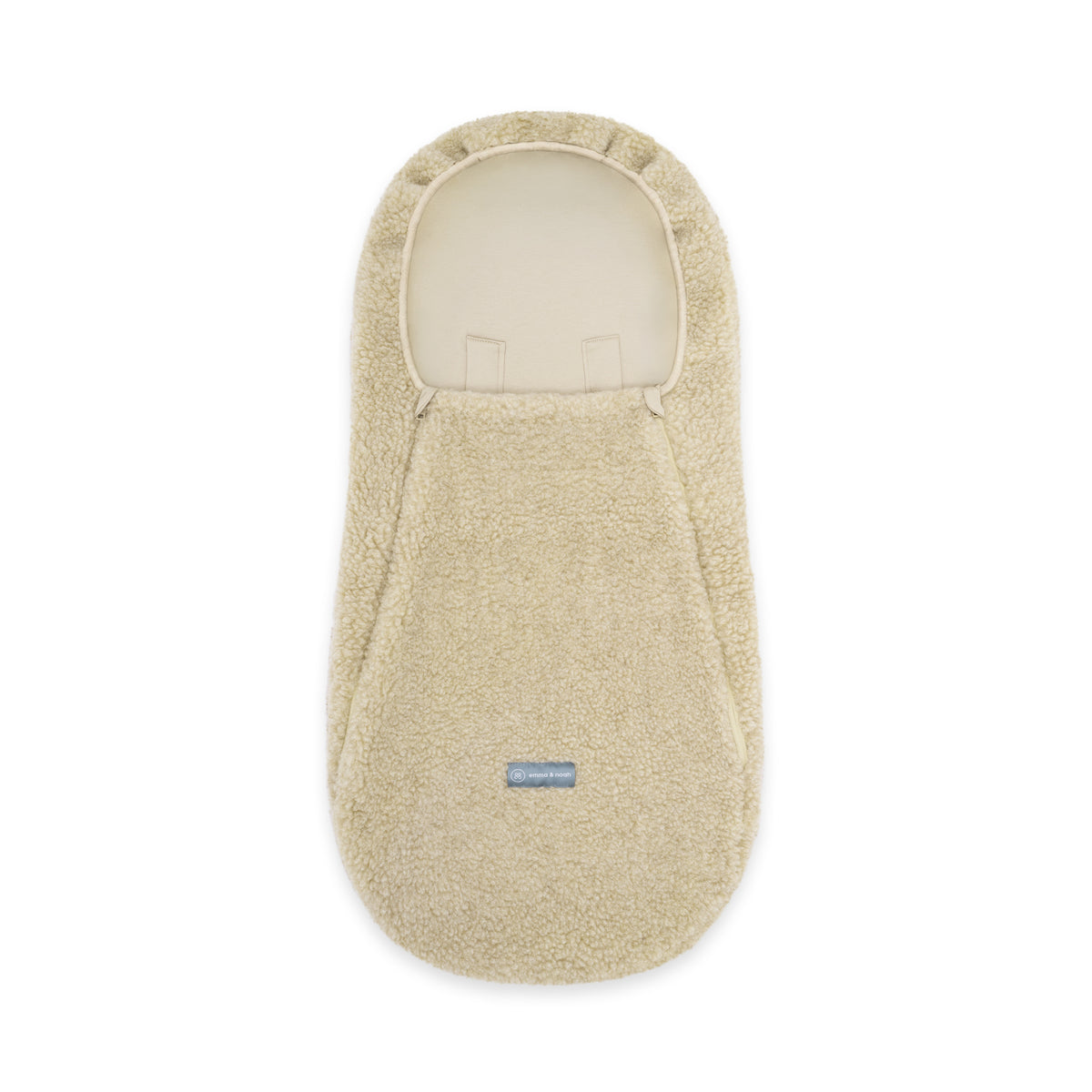 Merinowollen teddy voetenzak | Essential Beige