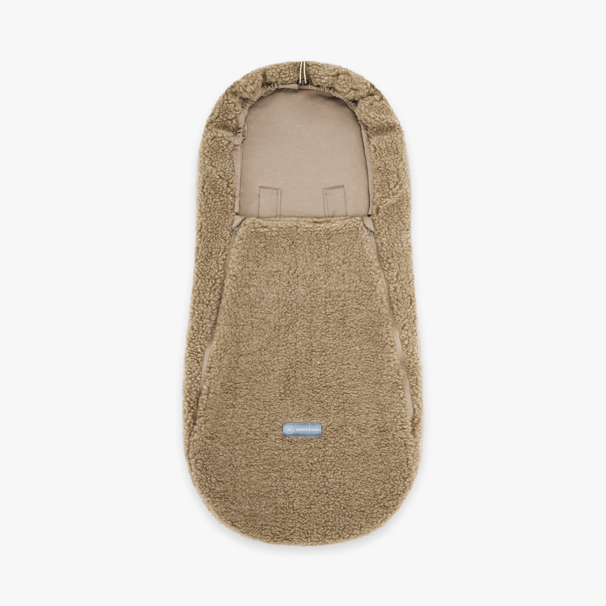 Merinowollen teddy voetenzak | Essential Taupe