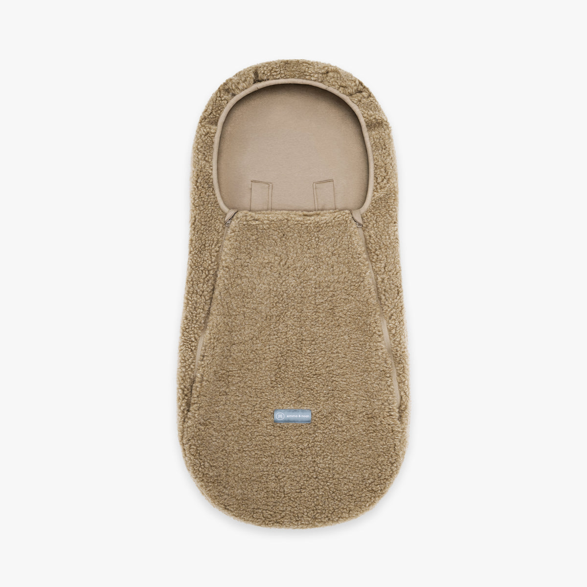 Merinowollen teddy voetenzak | Essential Taupe