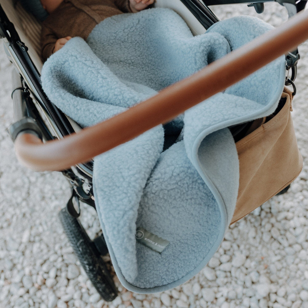 Merinowollen teddydekentje | Essential Ice Blue