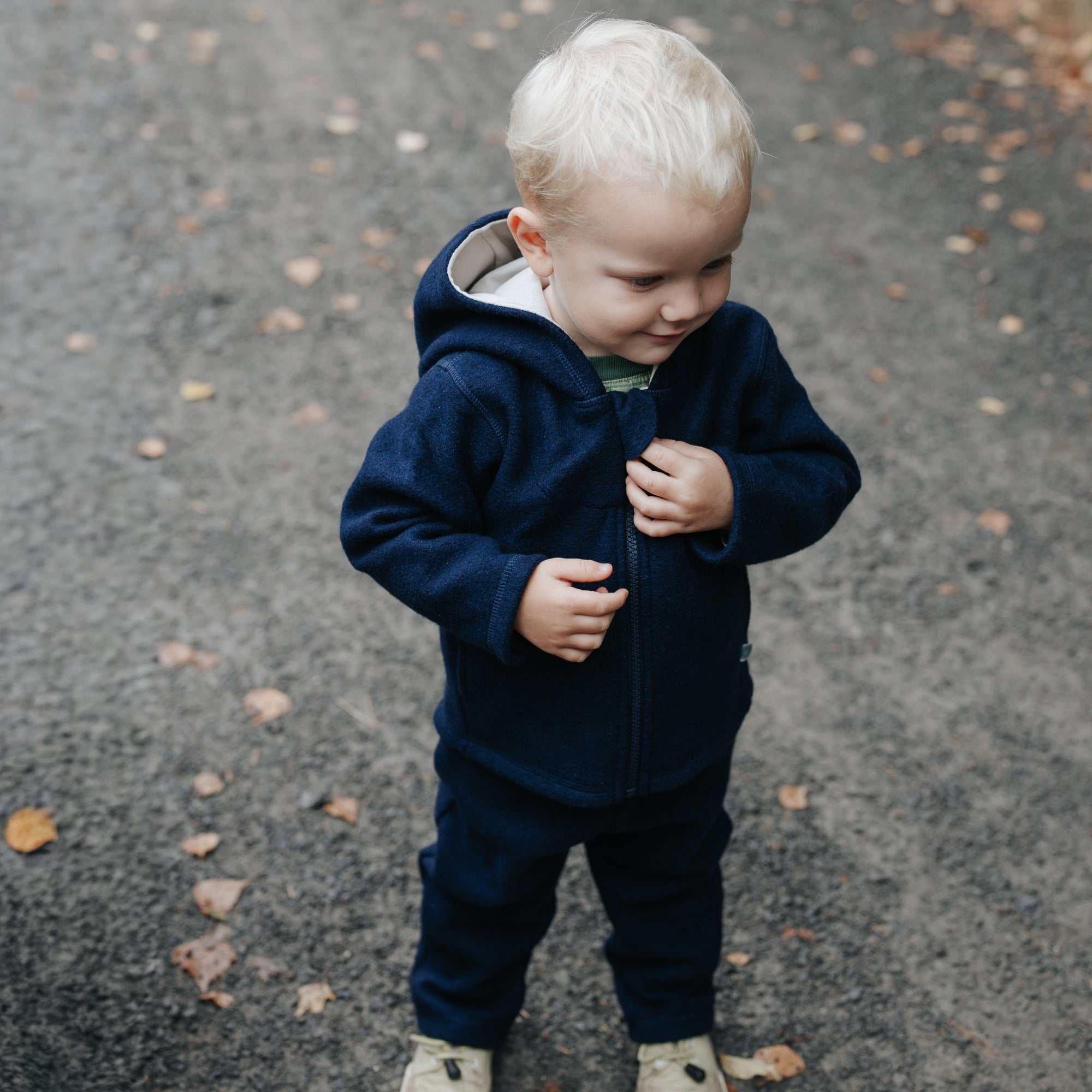 Wollen jas | Essential Blauw